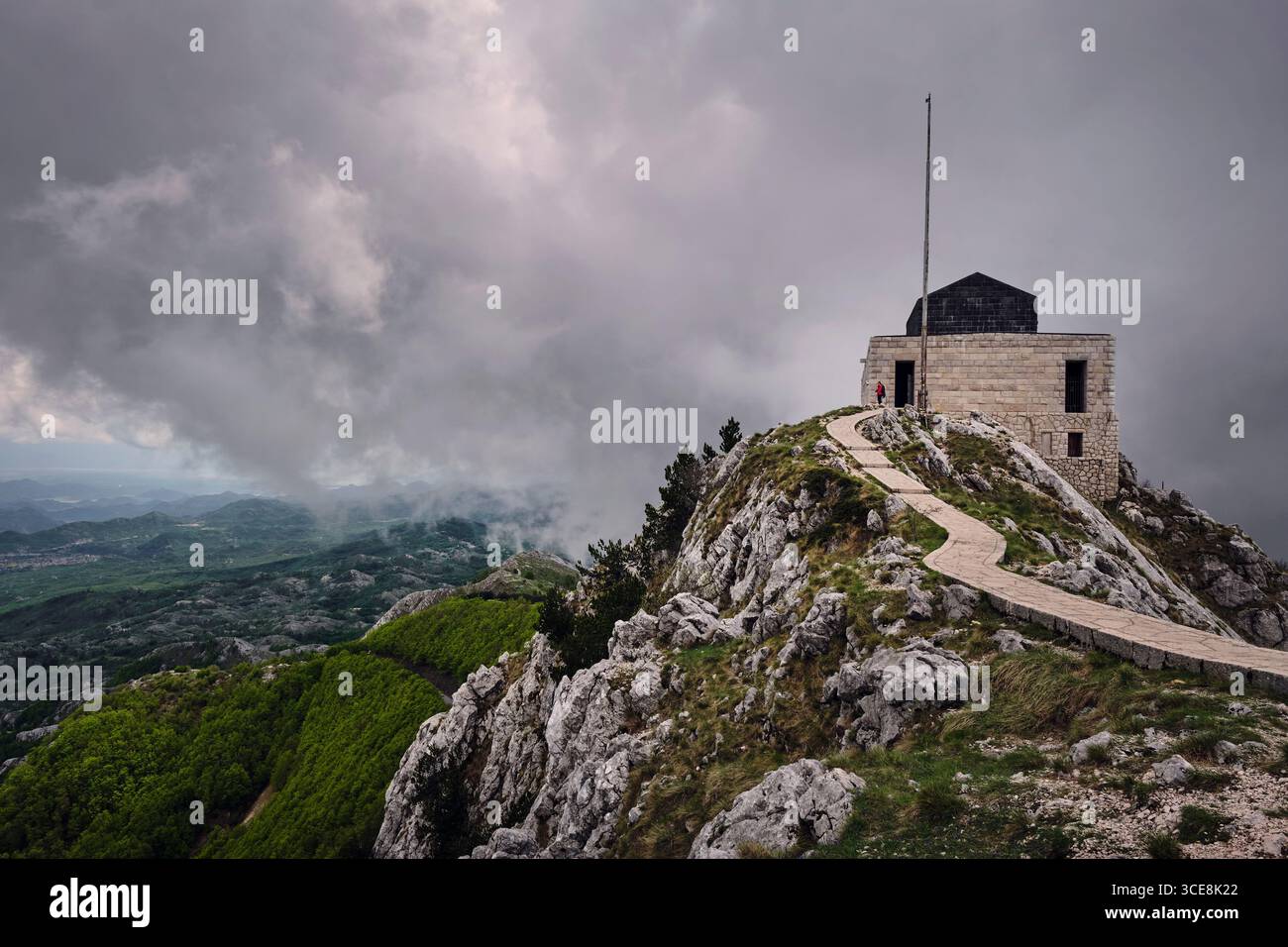 Njegoš Mausoleum, Mausoleum von Peter II. Petrovic Njegos, Berg Lovćen, Montenegro Stockfoto
