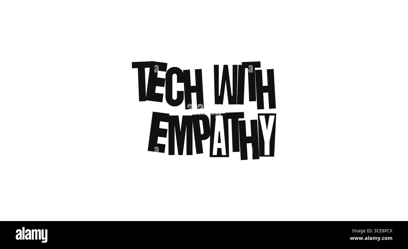 Innovative Angebotstechnologie Mit Human Touch. Perfekt für UX-Design, Startup-Kultur, IT-Poster und Inclusive Messaging in Fettschrift Stock Vektor