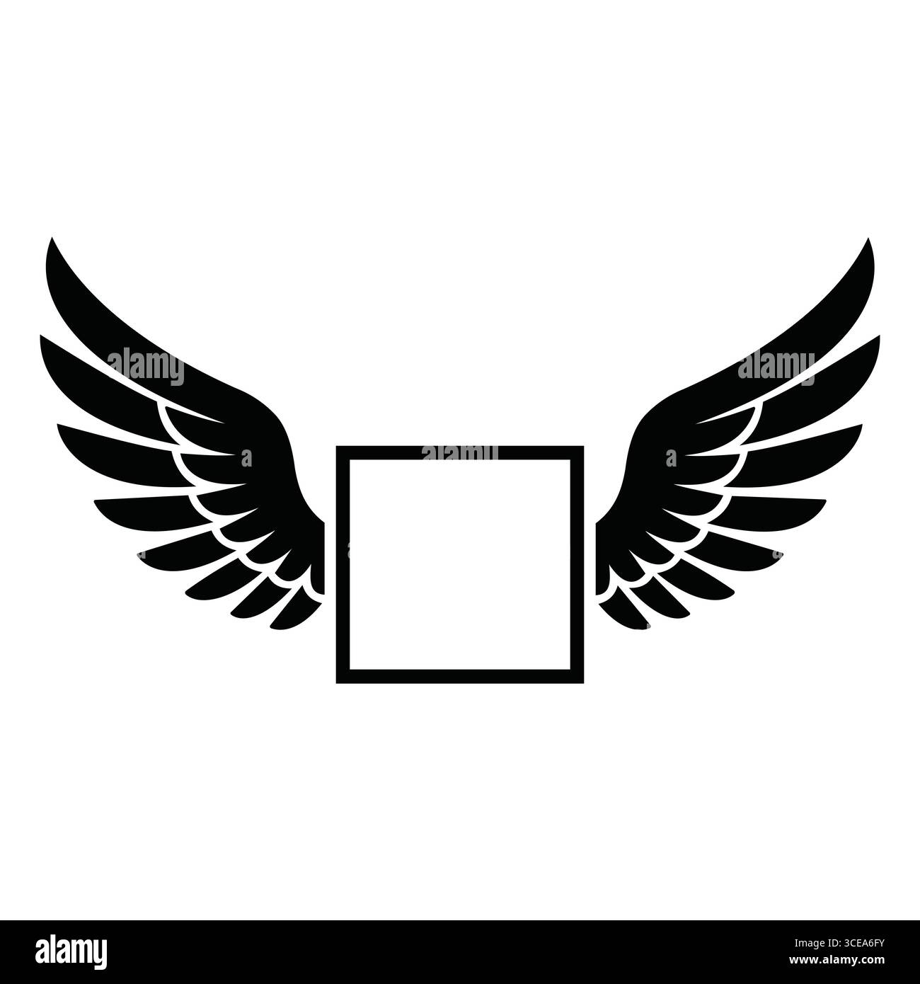 „Bold Wings and Square Logo“ Stock Vektor
