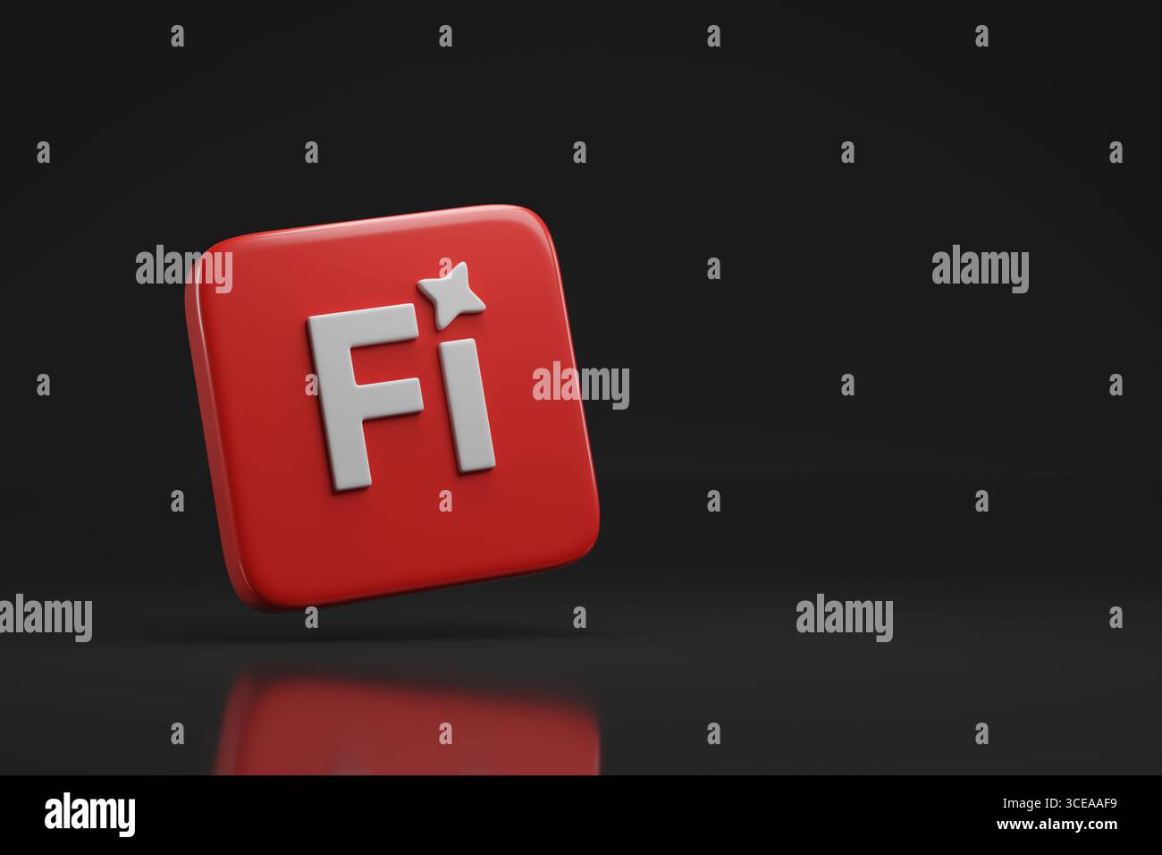 Buenos Aires, Argentinien; 5. August 2025: Adobe Firefly-Logo in drei Dimensionen mit Kopierraum. 3D-Abbildung. Stockfoto