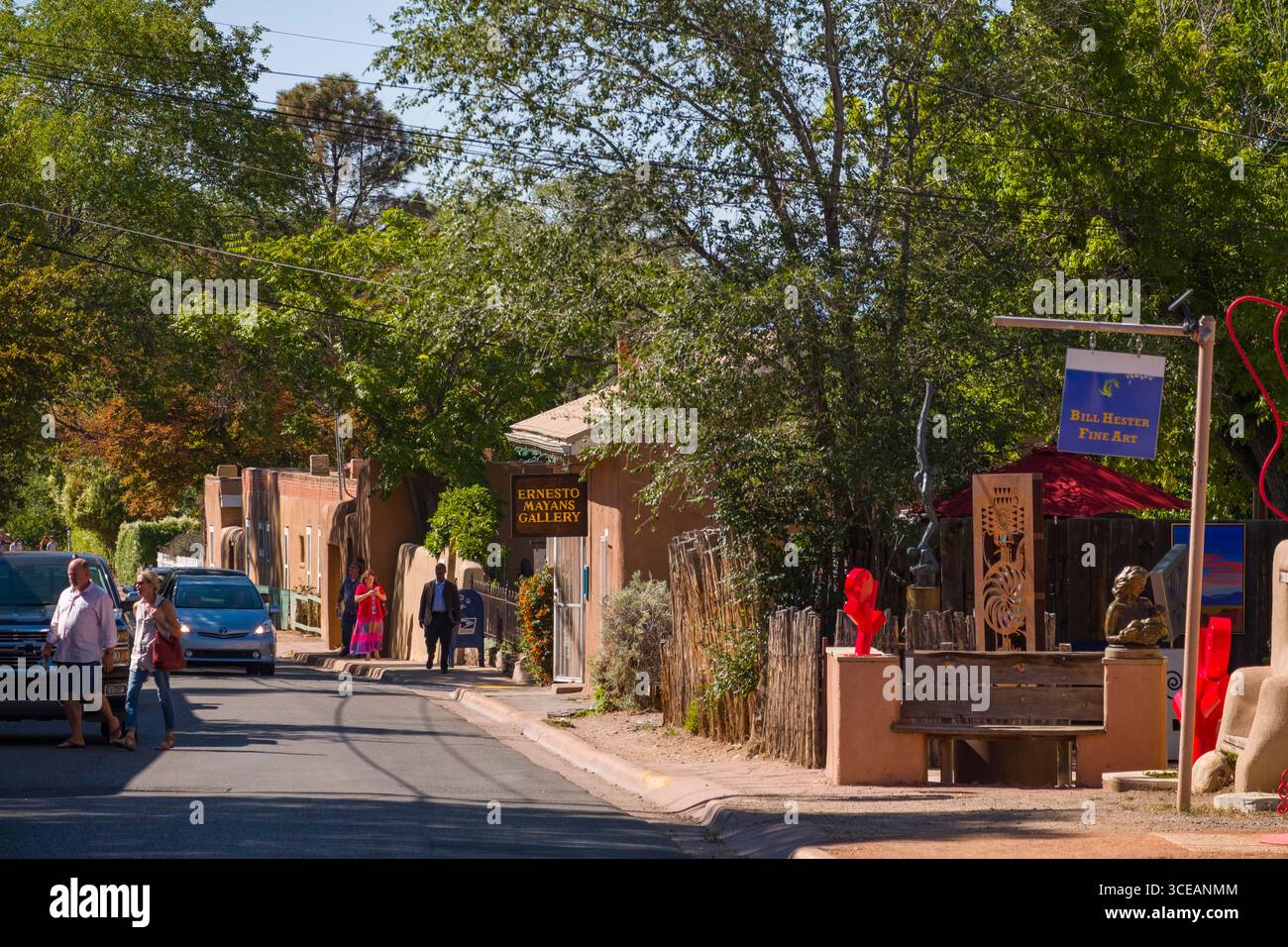Canyon Road, Santa Fe, Santa Fe County, New Mexico, USA Stockfoto