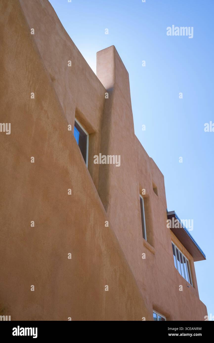 Adobe Architektur, Santa Fe, Santa Fe County, New Mexico, USA Stockfoto