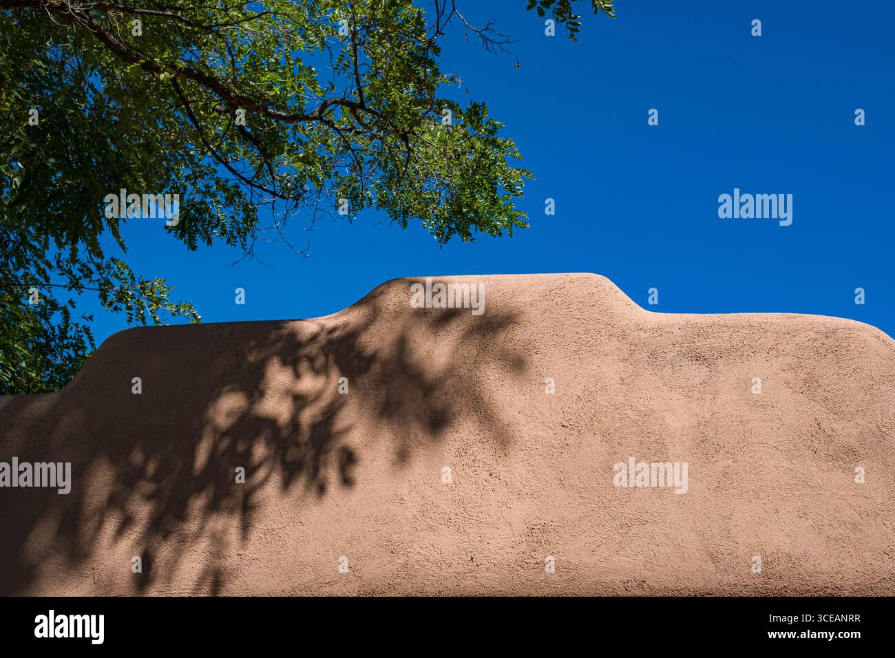 Adobe Architektur, Santa Fe, Santa Fe County, New Mexico, USA Stockfoto