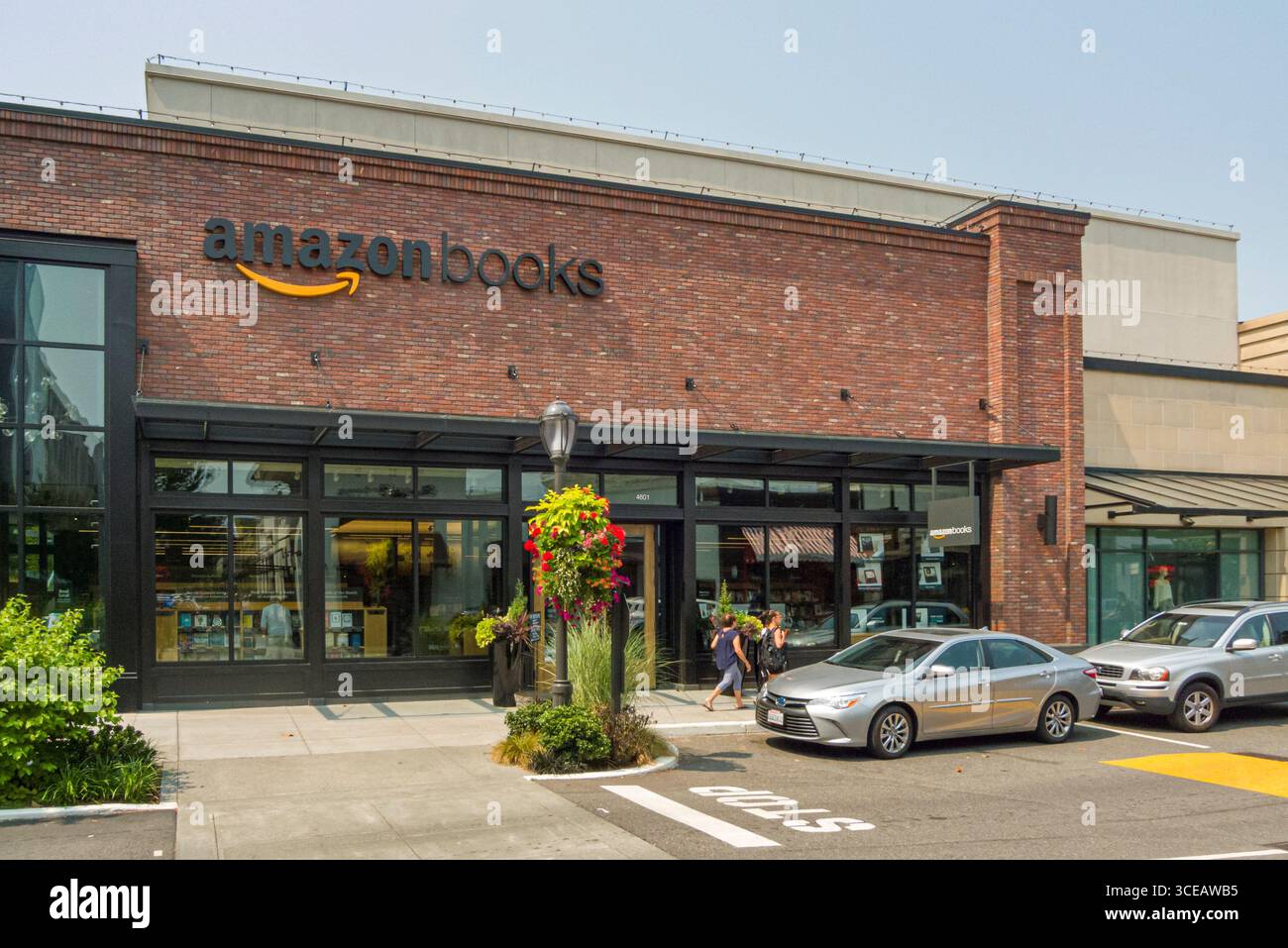Amazon Einzelhandel Bücher Book Store, University Village Outdoor Lifestyle Shopping Center, Seattle, King County, Washington, USA Stockfoto