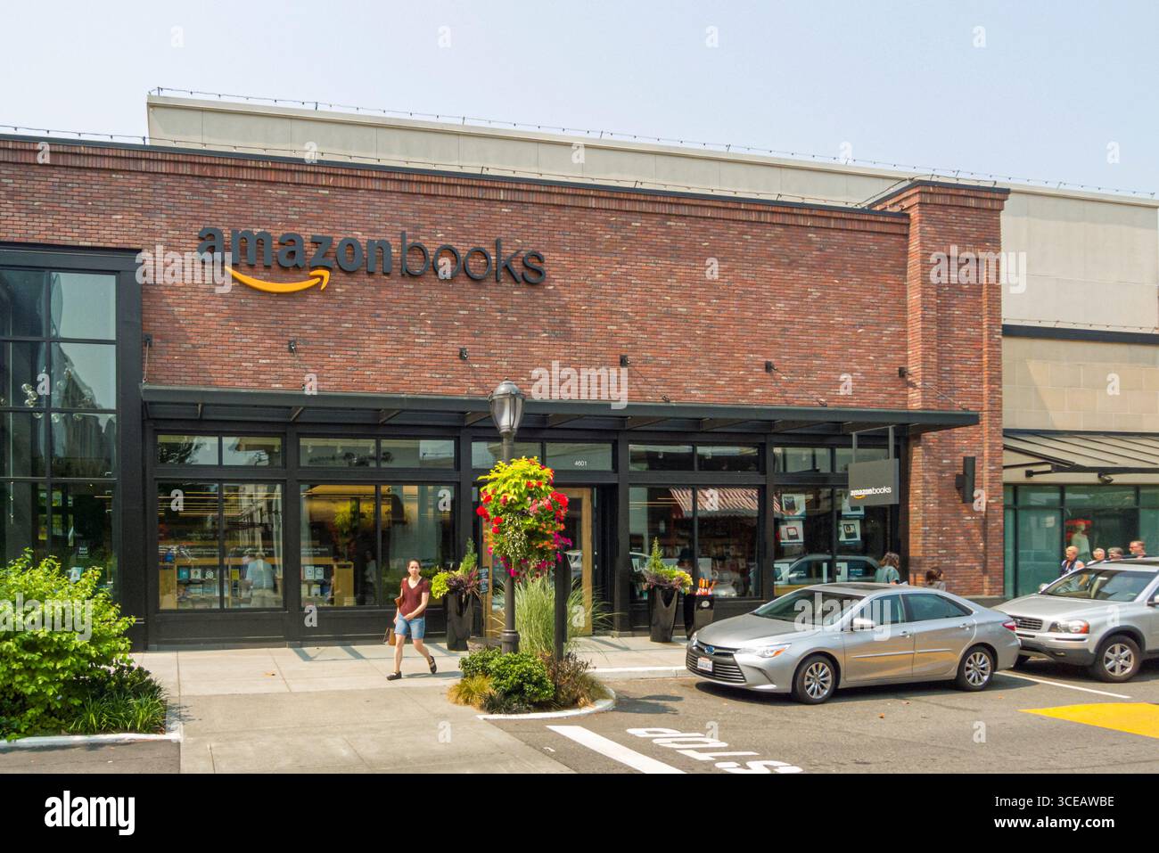Amazon Einzelhandel Bücher Book Store, University Village Outdoor Lifestyle Shopping Center, Seattle, King County, Washington, USA Stockfoto