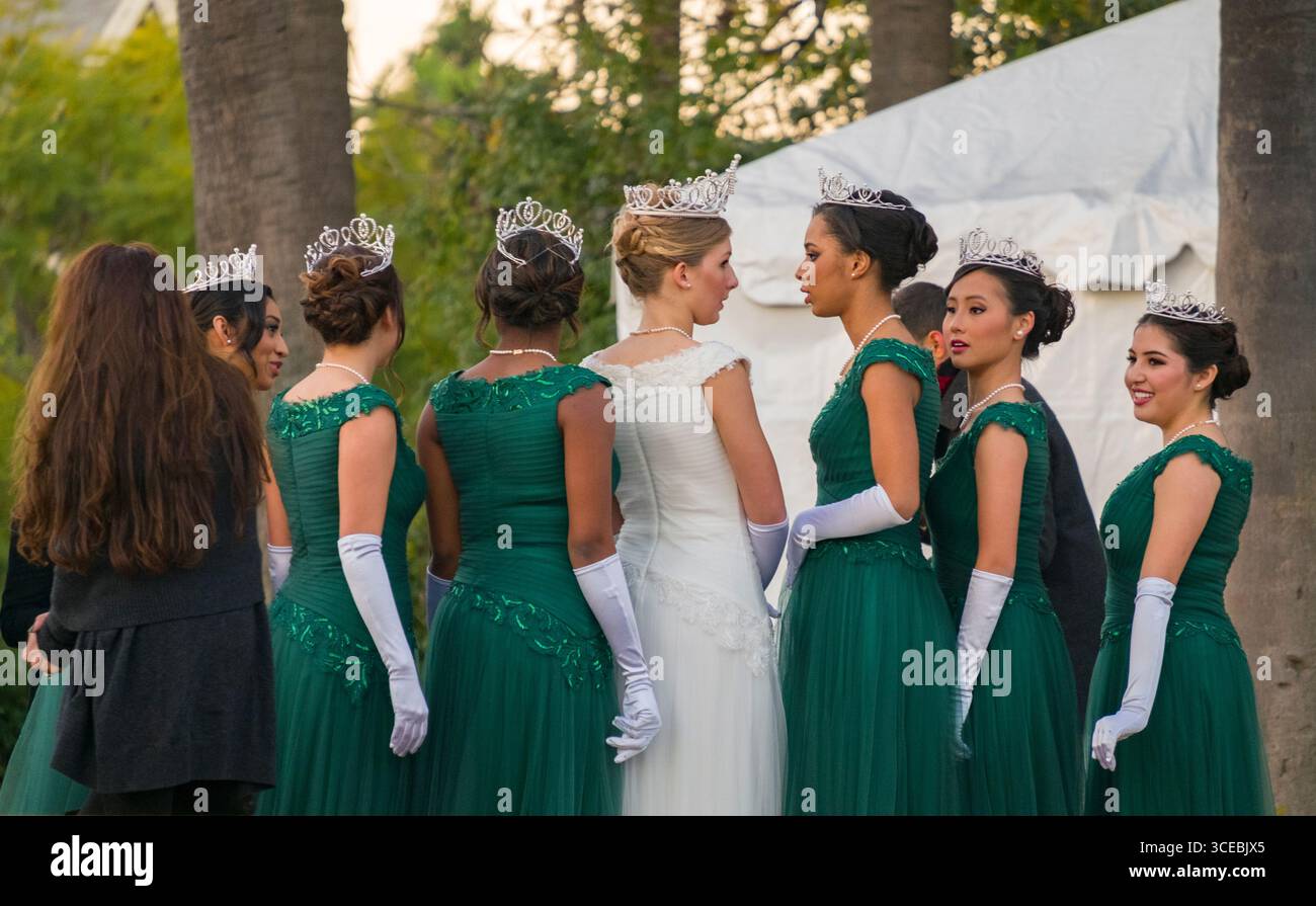 Sichern des Turniers 2016 von Rosen Royal Court, Pasadena, Los Angeles, Kalifornien, USA Stockfoto