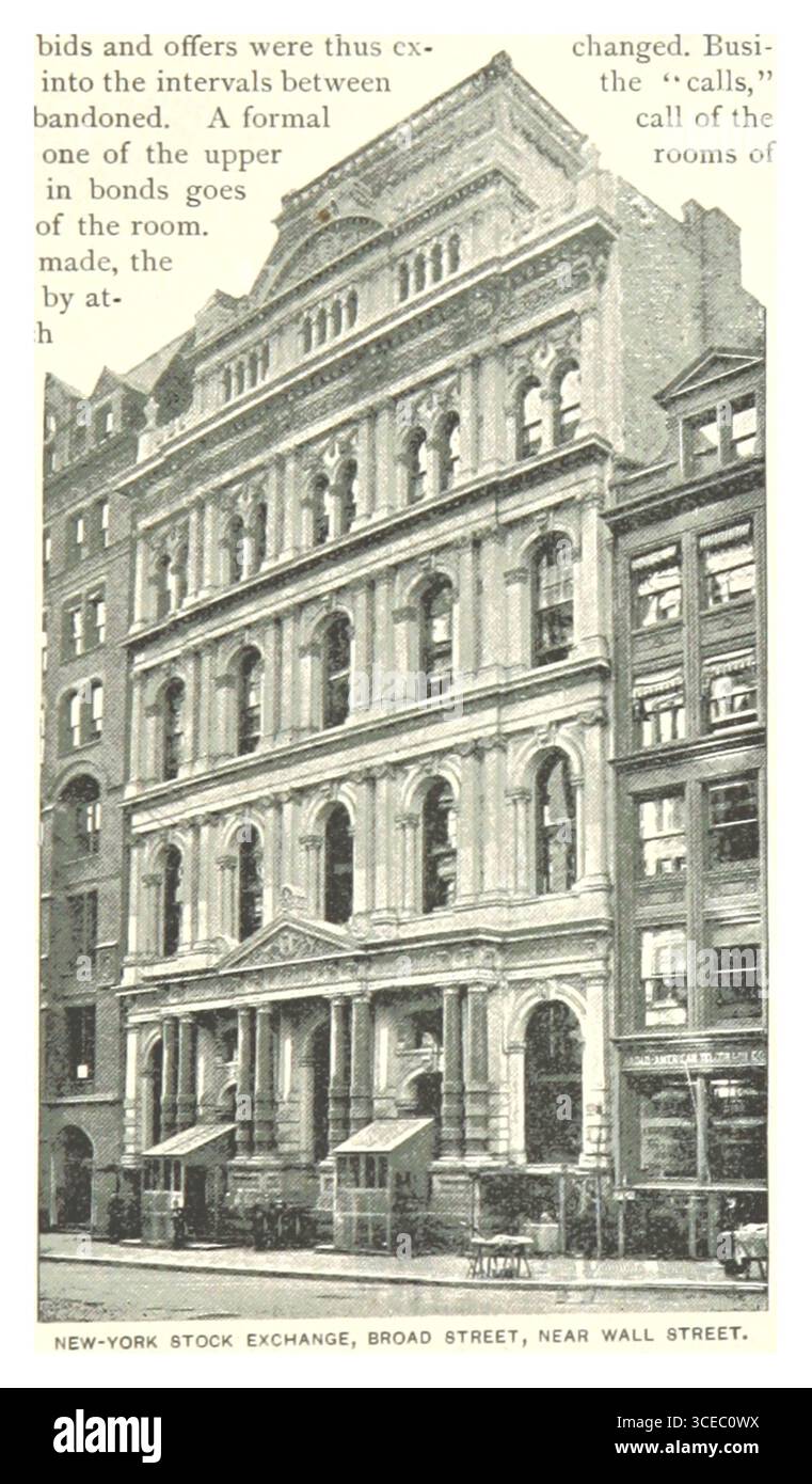 NEW YORKER BÖRSE, BROAD STREET, IN DER NÄHE DER WALL STREET Stockfoto