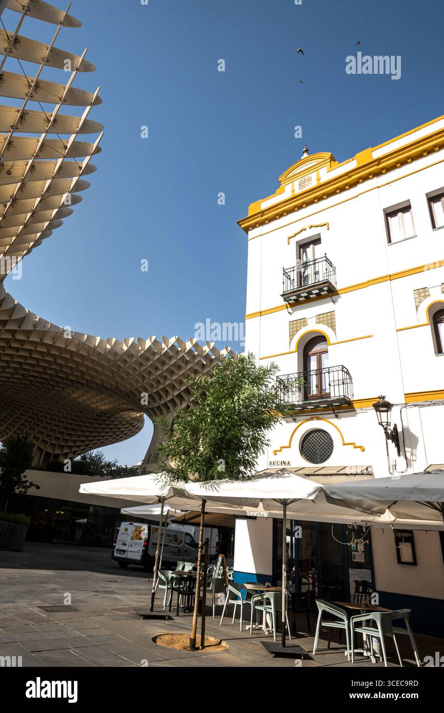 Metropol Parasol, auch bekannt als Las Setas de Sevilla, entworfen von Jürgen Mayer, Plaza de la Encarnación, Andalusien, Spanien Stockfoto