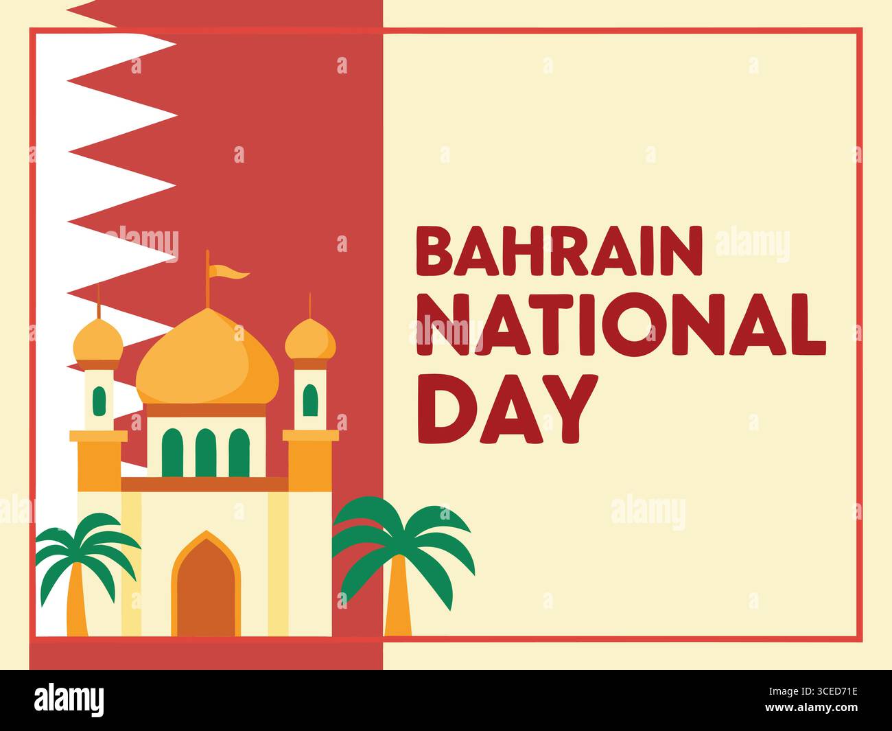 Illustration Zum Nationalfeiertag In Bahrain Stock Vektor
