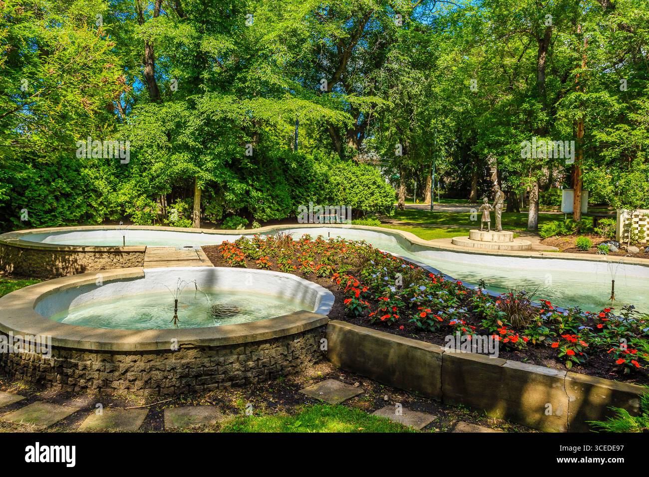 Der Fred Mitchell Memorial Park befindet sich im Stadtteil Nutana von Saskatoon. Stockfoto