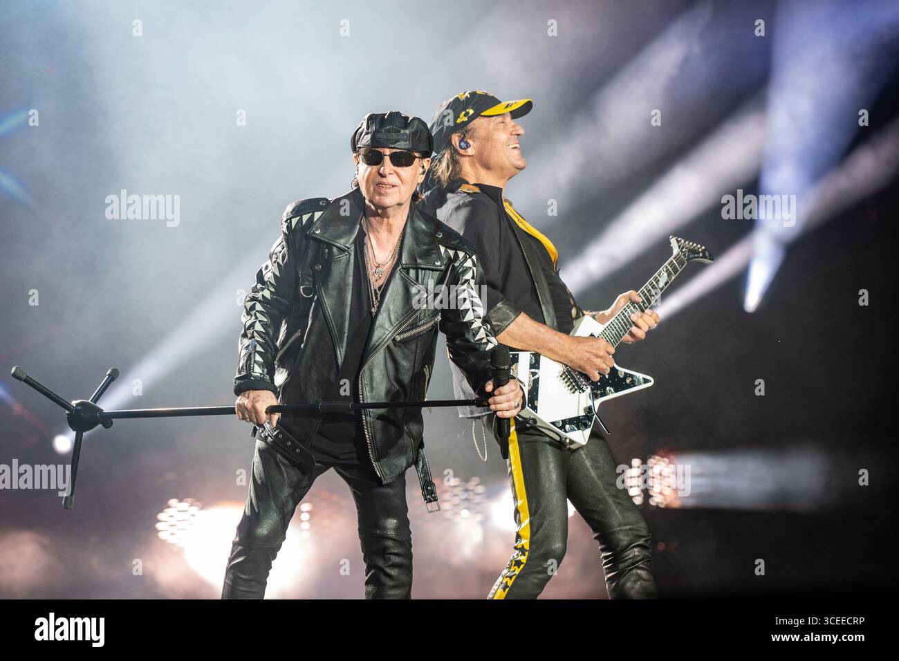 21. Juni 2025: Klaus meine und Matthias Jabs von Scorpions treten beim Hellfest Open Air Festival in Clisson auf Stockfoto