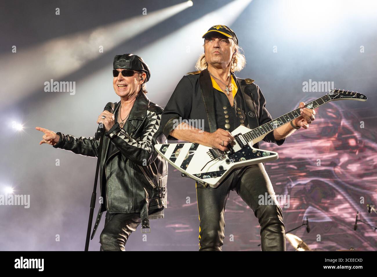 21. Juni 2025: Klaus meine und Matthias Jabs von Scorpions treten beim Hellfest Open Air Festival in Clisson auf Stockfoto