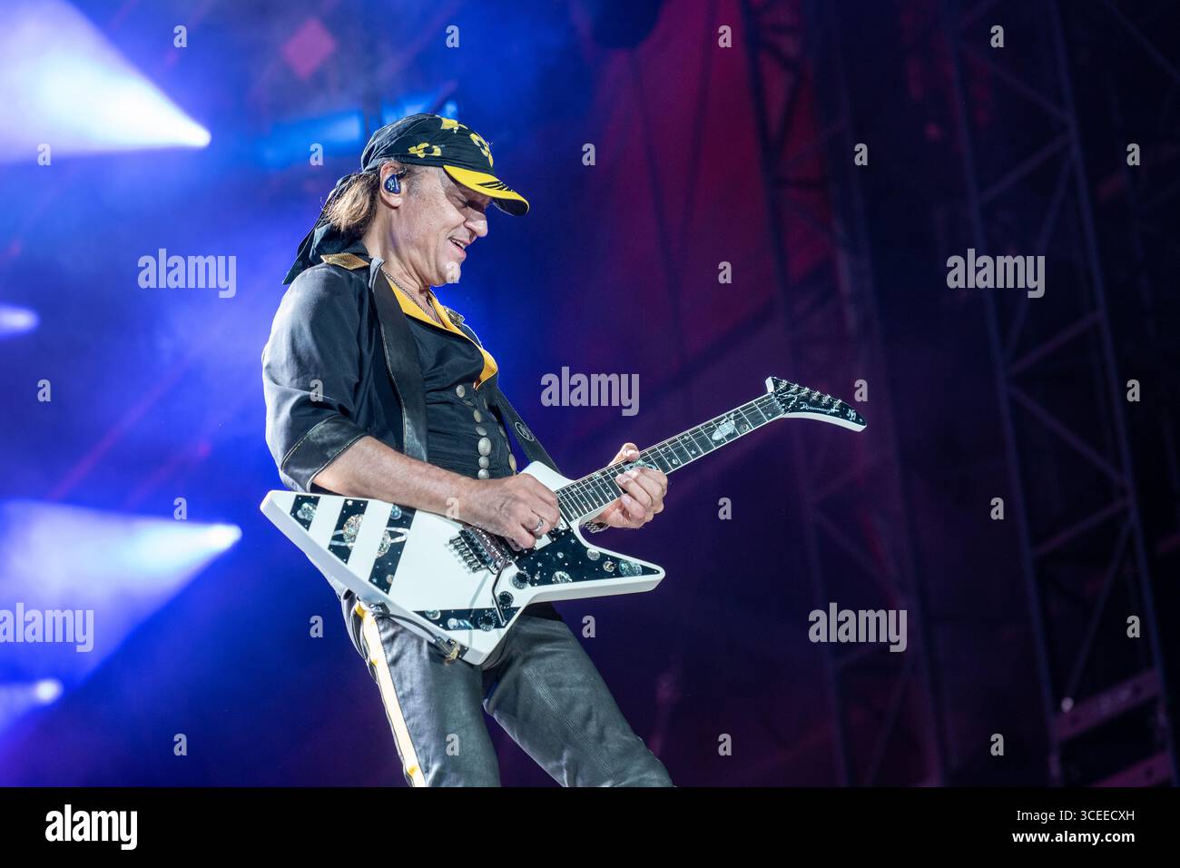 21. Juni 2025: Matthias Jabs von Scorpions tritt beim Hellfest Open Air Festival in Clisson auf Stockfoto