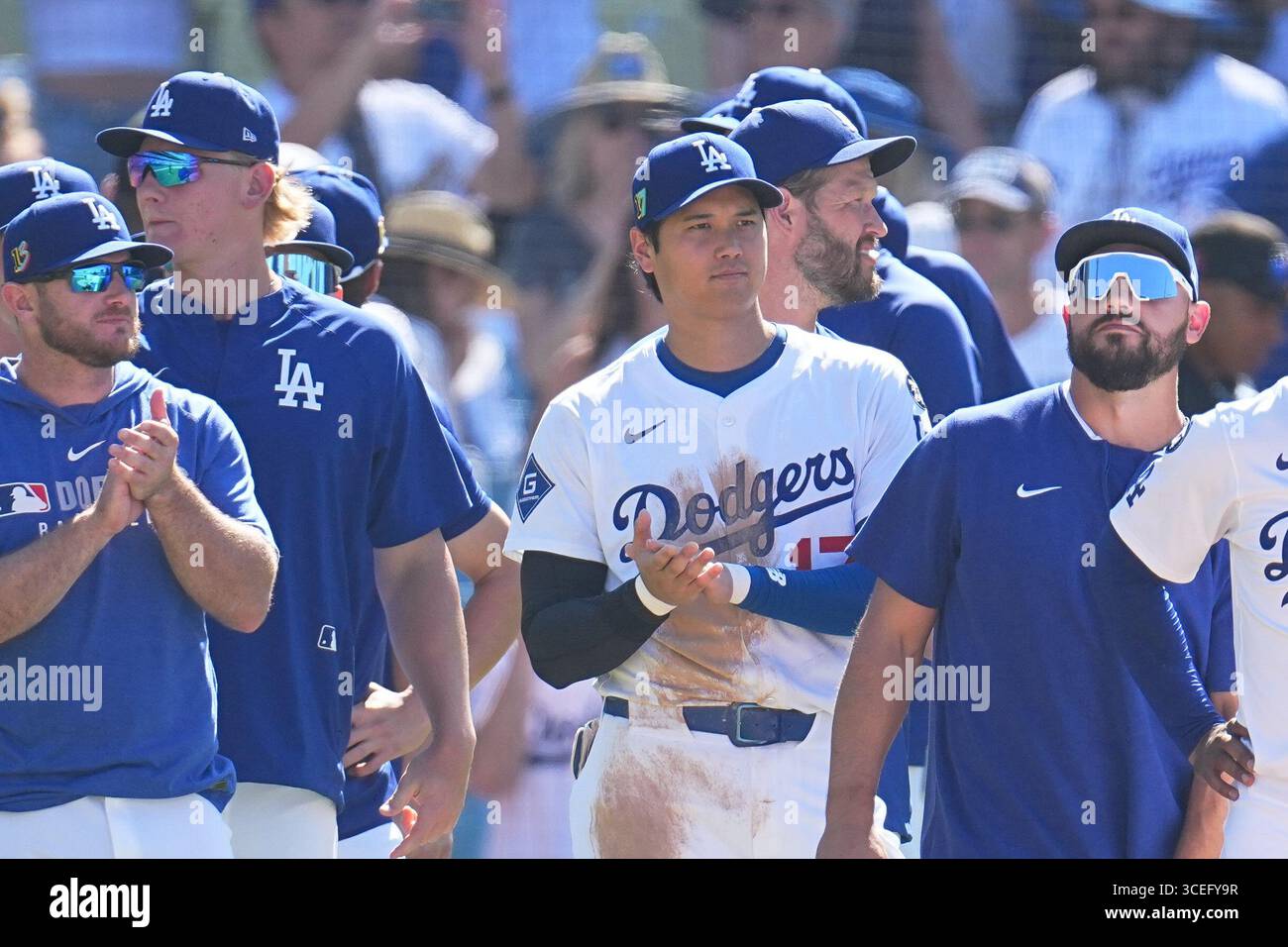 Kalifornien, USA. August 2025. Shohei Ohtani, (Dodgers), 17. August 2025: Baseball: MLB-Spiel der regulären Saison zwischen Los Angeles Dodgers und San Diego Padres im Dodger Stadium in Kalifornien, USA. Creative 2/AFLO/Alamy Live News Stockfoto