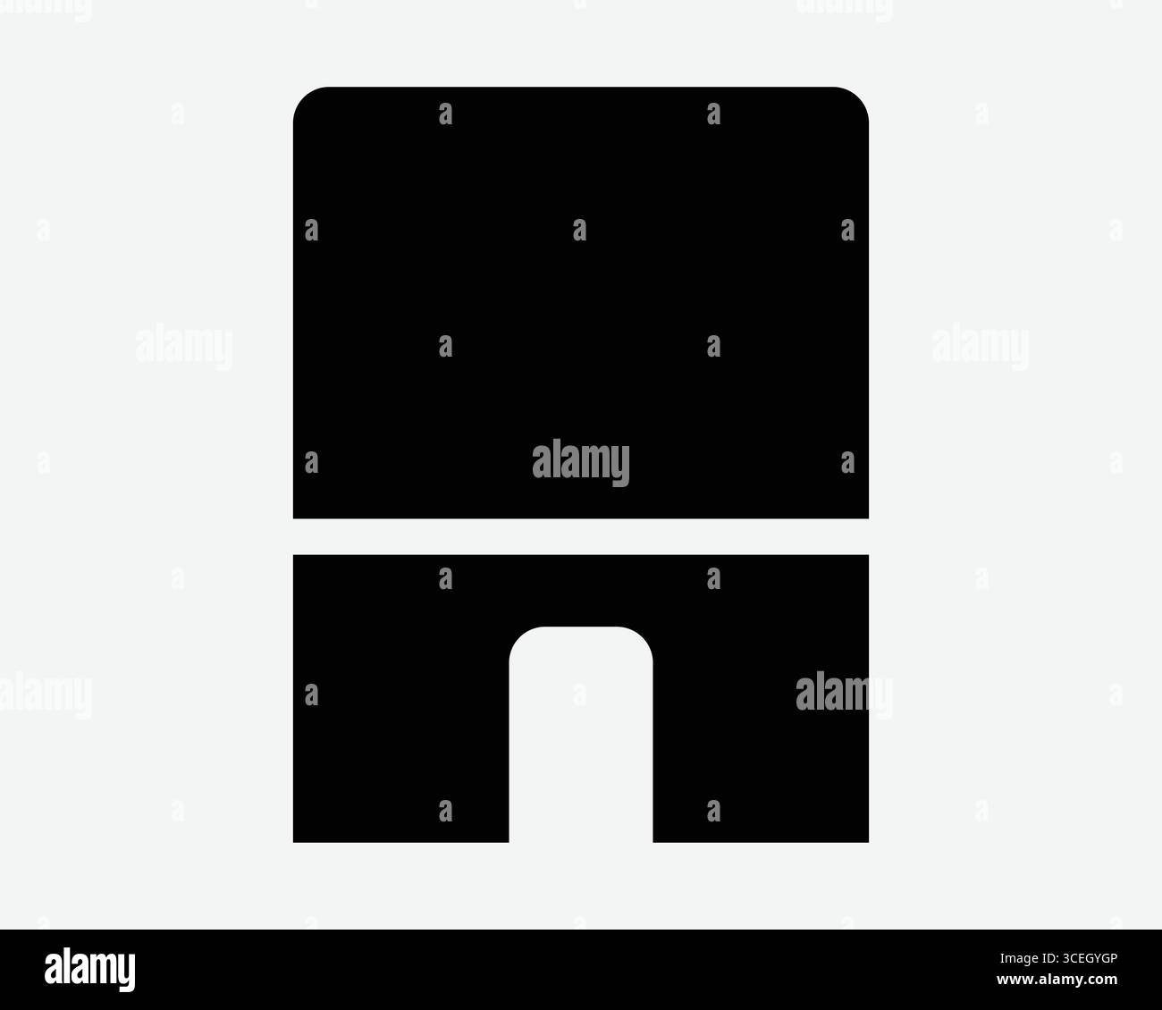 Gebäude Icon Wolkenkratzer Wohnung Büroblock Eigentumswohnung Struktur Hochhaus Immobilien Stadt Wohn Wohnung Wohnung Schild Symbol Schwarz Grafik Stock Vektor
