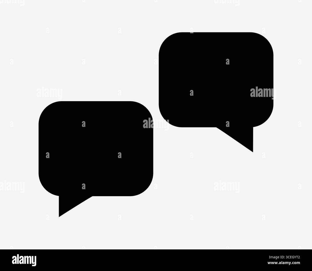 Unterhaltung Chat-Box-Symbol Gesprächsdialog Kommentar Besprechen Gesprächsgespräch Gesprächsgespräch Gesprächsgespräch Gesprächsgespräch Gesprächsgespräch Gesprächsgespräch Vortrag Symbol-Form Stock Vektor