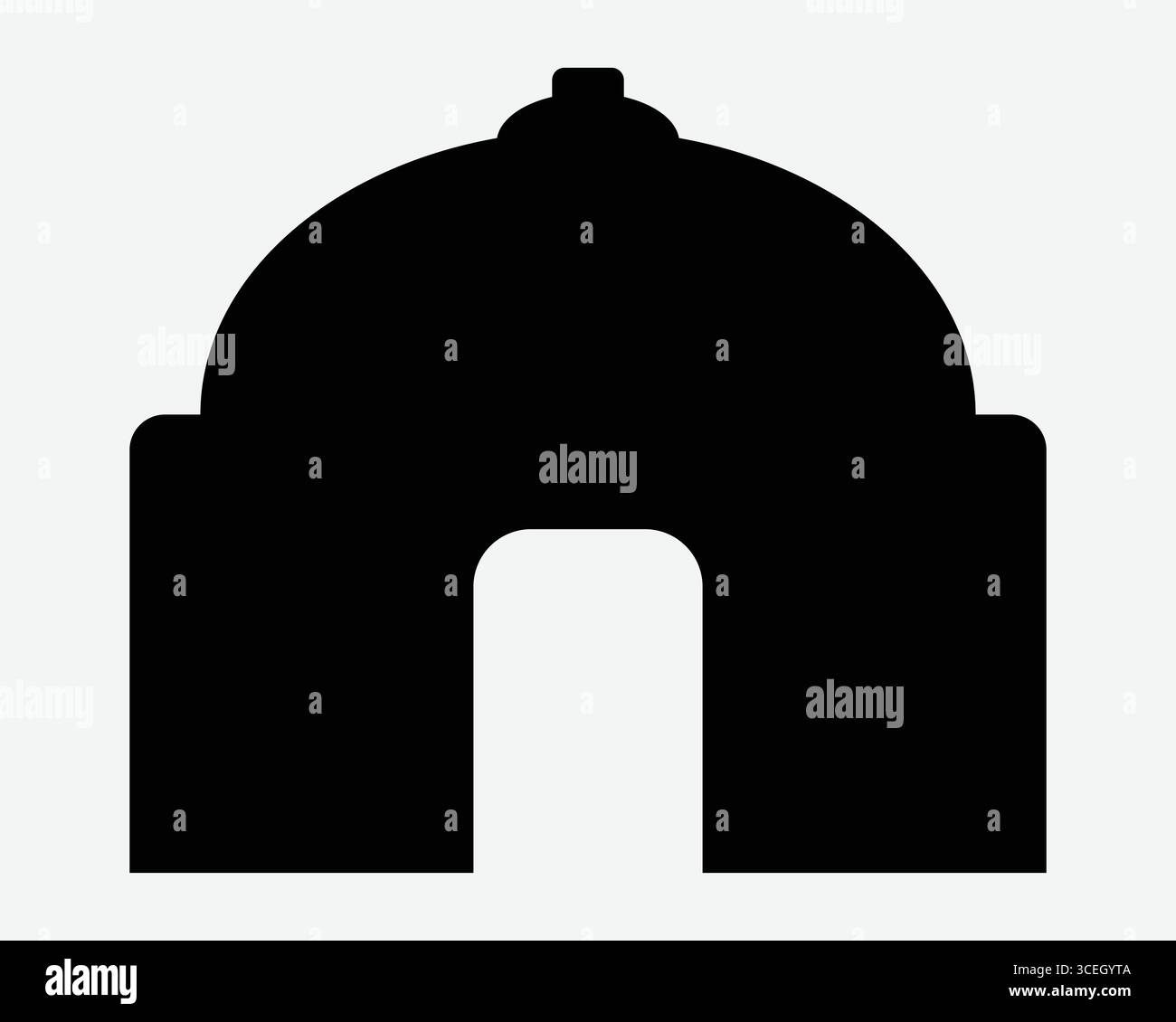 Kuppelgebäude Icon Landmark Regierung Atarchitektur Struktur Hauptmoschee Muesuem Kirche Kapitol Stadt Wahrzeichen Symbol Grafische Illustration Stock Vektor