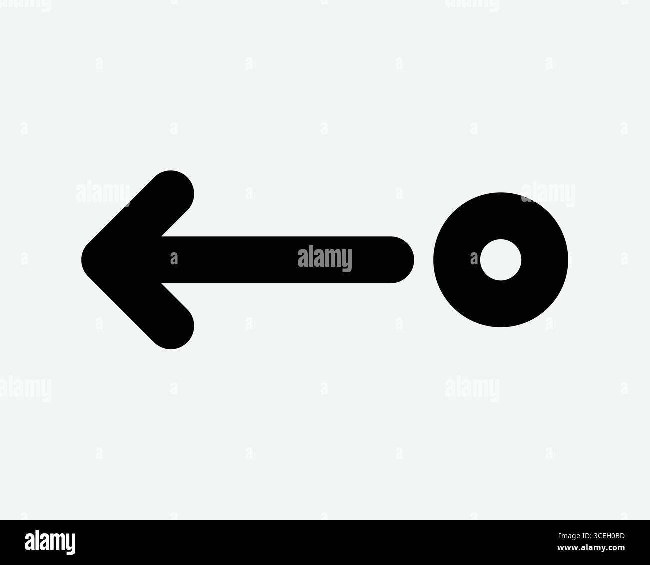 Wischen Sie Nach Links Pfeilsymbol Vor Dem Cursor Blättern Navigation Cursorrichtung Pfad Westposition Tippen Sie Auf Scrolling Aktionszeichen Neben Zurück Stock Vektor