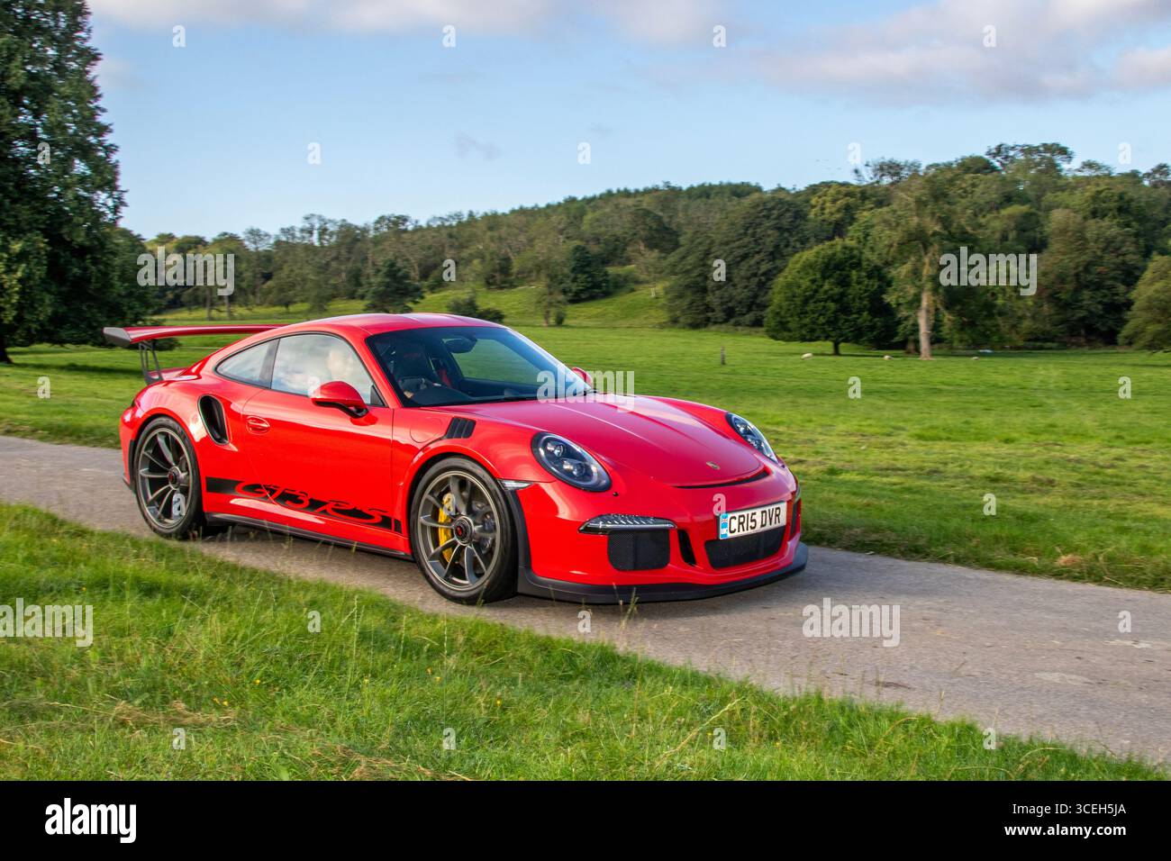 2016 Red Porsche 911 GT3 RS S-A PDK Auto Car 2-Dr Coupé Benzinmotor 3996 ccm; Wheels Up North, Renntag High-Peformance Vehicles-Enthusiasten zeigen Veranstaltung im Leighton Hall Estate, Carnforth, UK Stockfoto