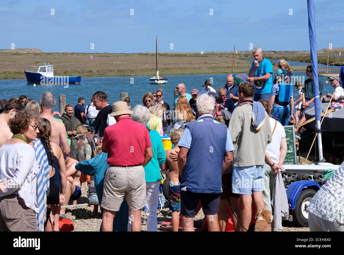 Wassersporttag, burnham overy staithe, Nord-norfolk, england Stockfoto