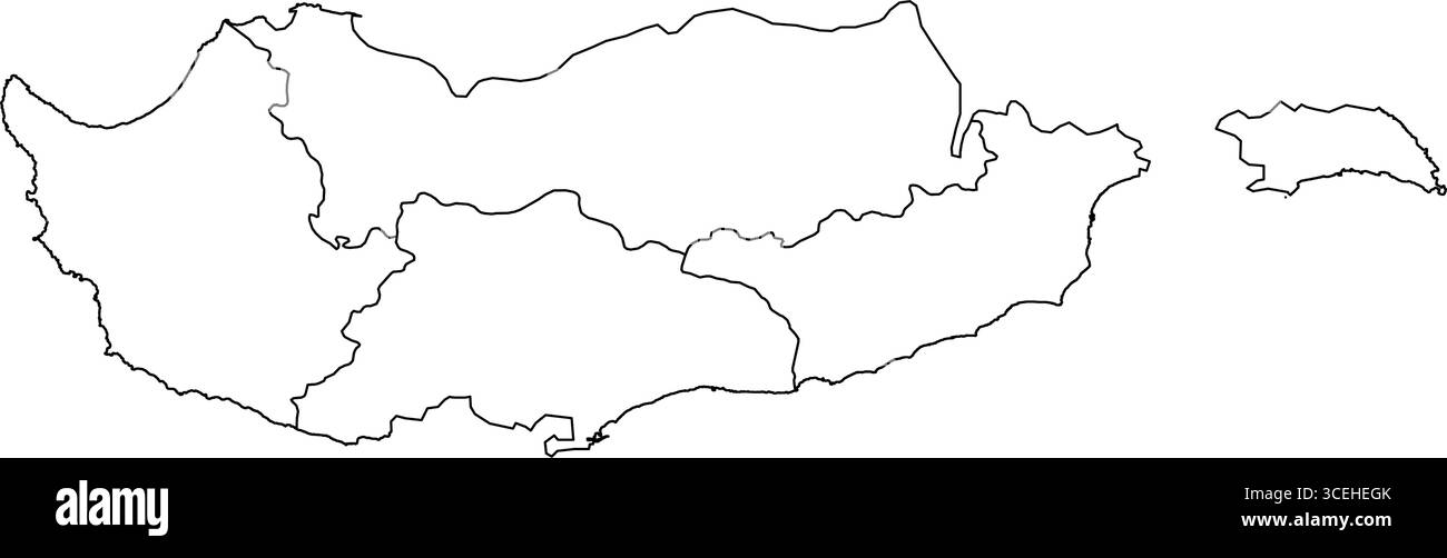 Cyprus Map White Edition – Clean Printable Outline für Poster, Geographien und Modern Cartography Artworks Stock Vektor
