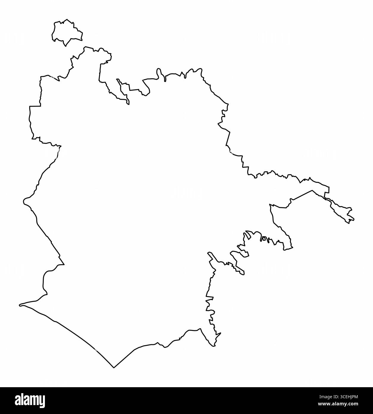 Rom Umrisskarte isoliert auf weißem Hintergrund, Italien Stock Vektor