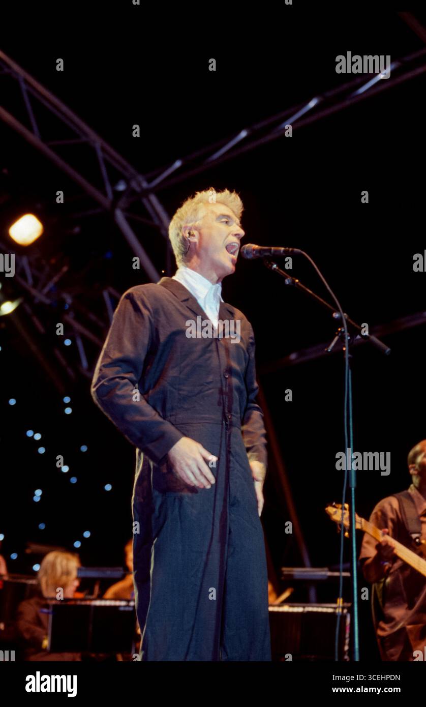 David Bryne beim Womad Festival 2004 Stockfoto