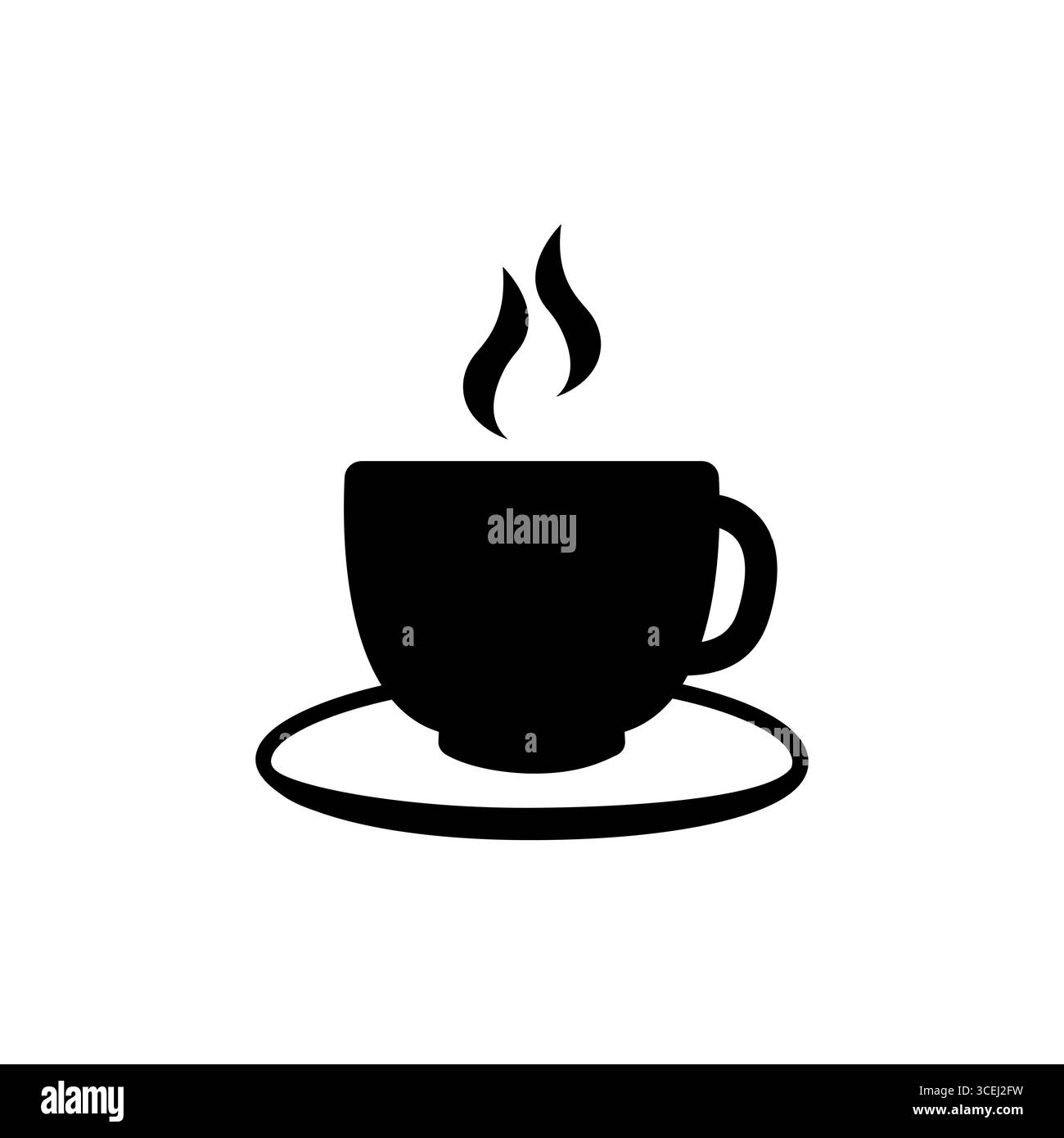 Tasse Kaffee. Symbol für Kaffeetasse. Abbildung des Kaffeesymbols. Stock Vektor