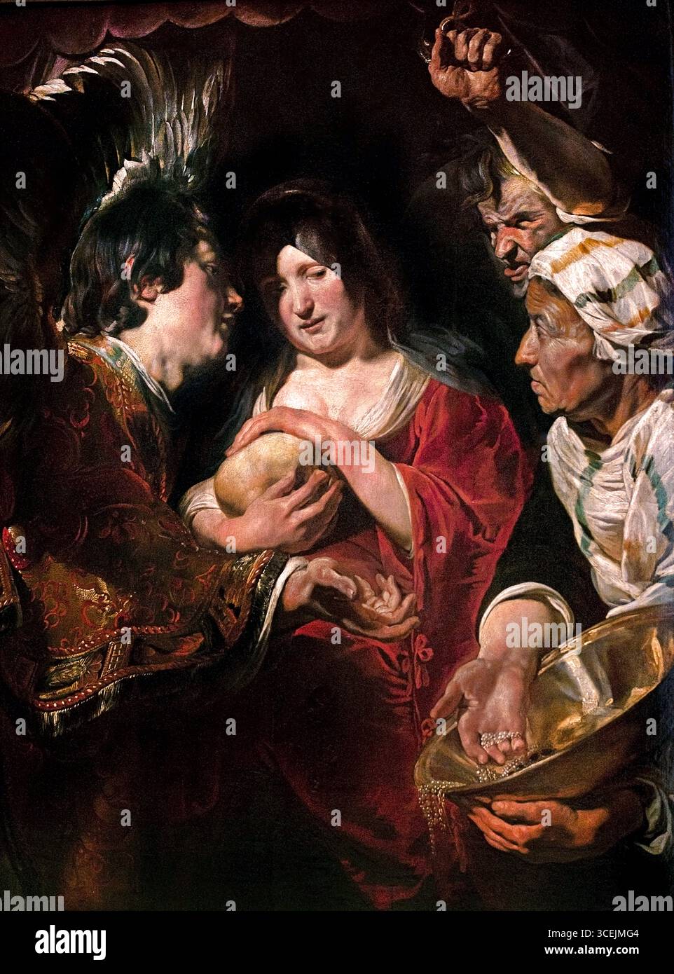 Jacob Jordaens 1596-1678 Belgien die Versuchung von St. Madeleine. (Auch bekannt als Heilige Maria Magdalena) Lille Museum Frankreich Französisch ( Maria Magdalena ist eine Frau in allen, vier Evangelien des Neuen Testaments, sie wurde eine treue Anhängerin, Jesus nachdem er sie von sieben Dämonen befreit hat. ) Stockfoto