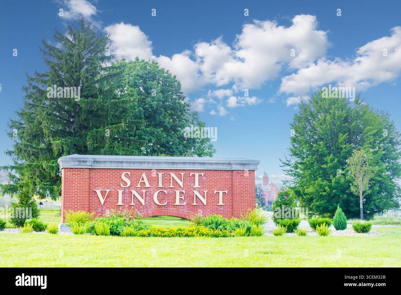 Latrobe, PA - 28. Juli 2025: Das Saint Vincent College ist ein privates katholisches Benediktinerkolleg in Latrobe, Pennsylvania, USA Stockfoto