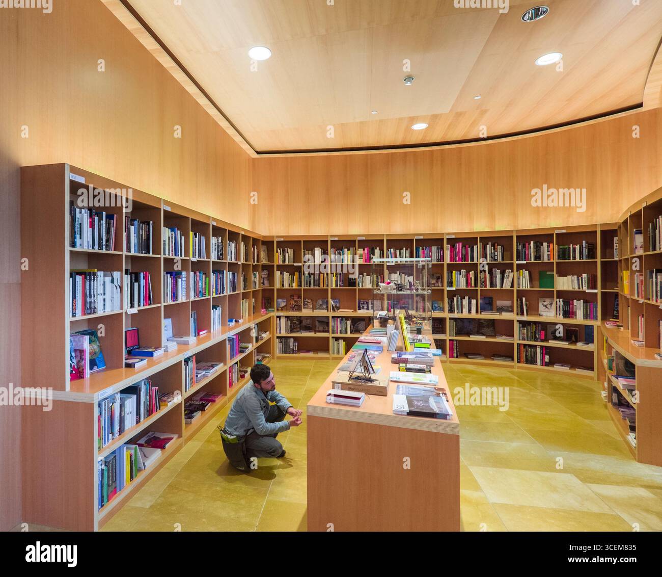 Menschen in der Geschenk-Shop des Guggenheim Museum, Bilbao, Vizcaya, Baskisches Land, Spanien Stockfoto