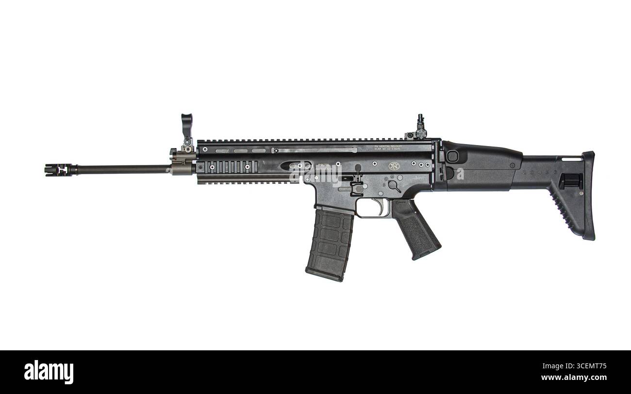FN Herstal spezielle Operationen Kräfte bekämpfen Assault Rifle Narbe 16 s 5,56-mm-zivile Selbstladebüchse Stockfoto