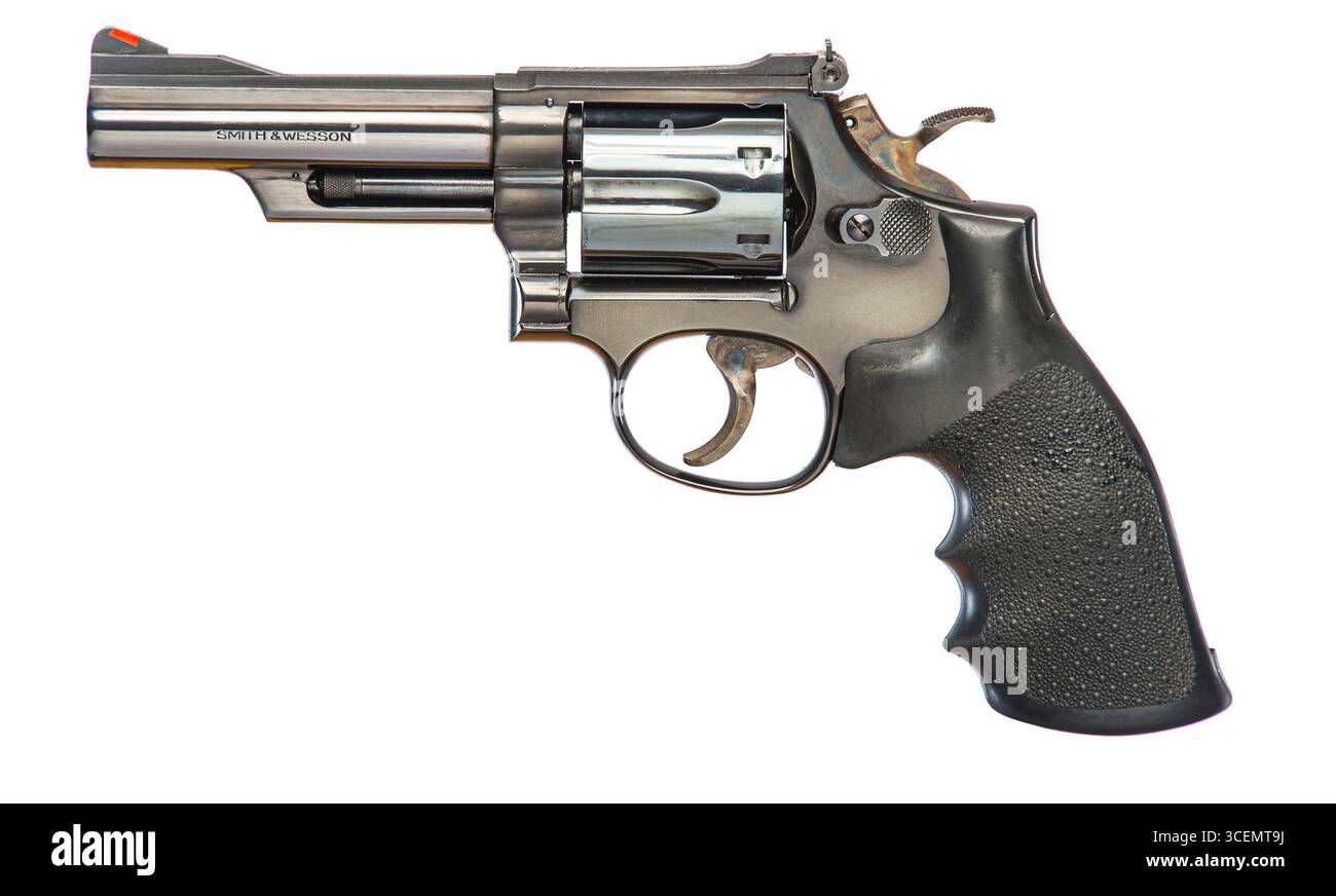 Smith & Wesson Modell 57,.357 Magnum Kaliber, N Rahmen, 4 Zoll Lauf Revolver Pistole Waffe Stockfoto
