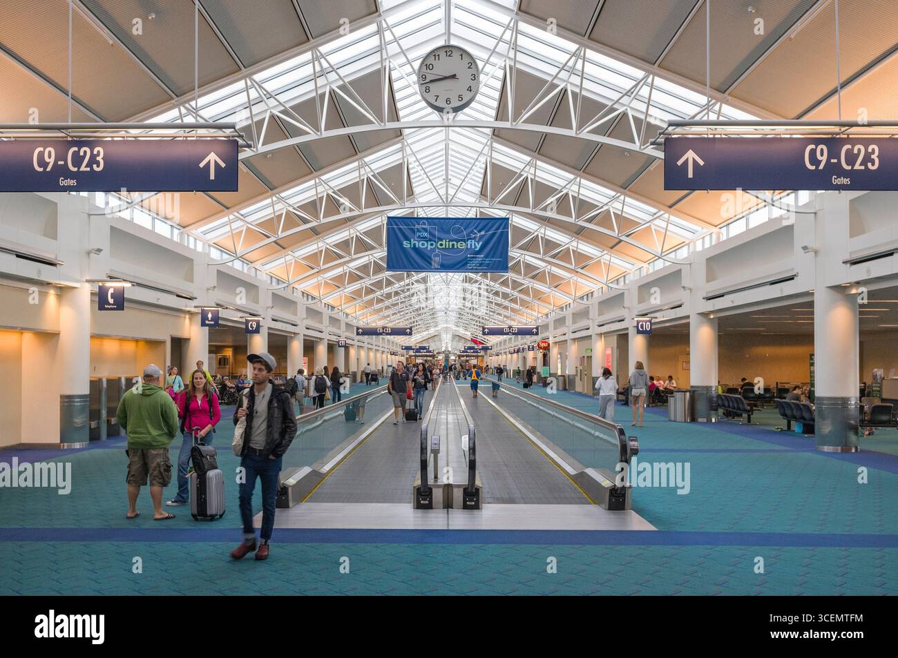 Portland International Flughafen, Halle C, Portland, Multnomah County, Oregon, USA Stockfoto