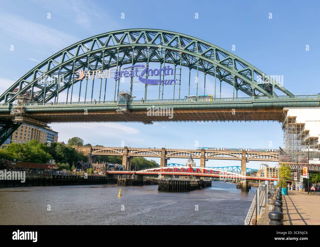 Tyne Bridge and Other Bridges, River Tyne, Newcastle upon Tyne, Tyne and Wear, England, UK Stockfoto