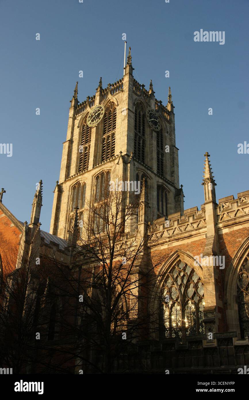 Hull Minster ist eine anglikanische Kirche im Zentrum von Hull. Die Kirche hieß Holy Trinity Church. East Riding of Yorkshire, England Stockfoto