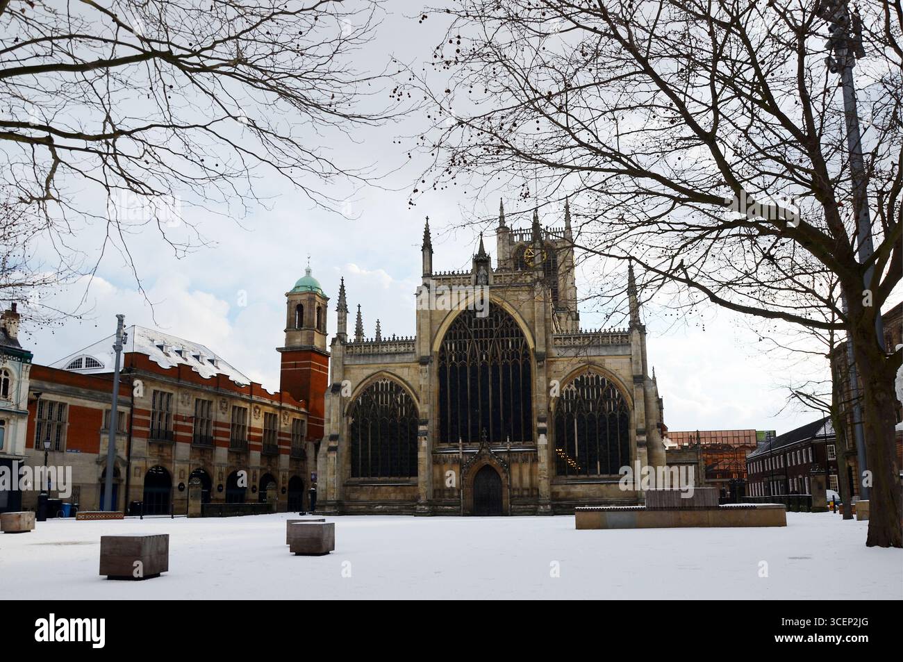 Hull Minster ist eine anglikanische Kirche im Zentrum von Hull. Die Kirche hieß Holy Trinity Church. East Riding of Yorkshire, England Stockfoto