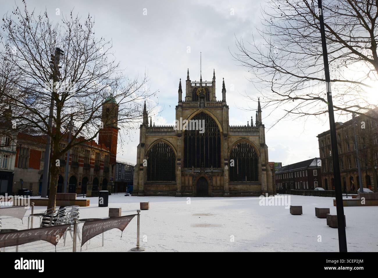 Hull Minster ist eine anglikanische Kirche im Zentrum von Hull. Die Kirche hieß Holy Trinity Church. East Riding of Yorkshire, England Stockfoto