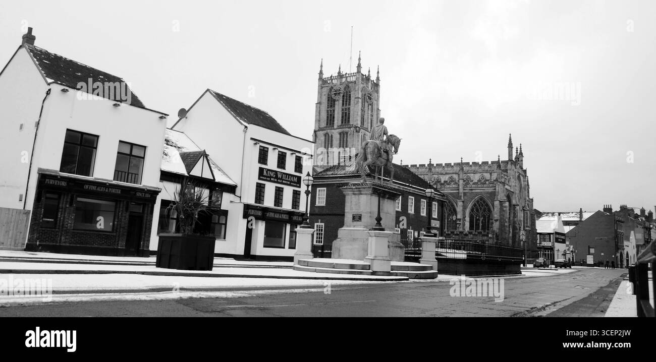 Hull Minster ist eine anglikanische Kirche im Zentrum von Hull. Die Kirche hieß Holy Trinity Church. East Riding of Yorkshire, England Stockfoto