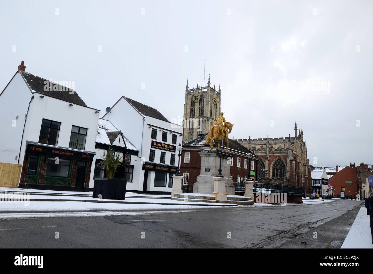 Hull Minster ist eine anglikanische Kirche im Zentrum von Hull. Die Kirche hieß Holy Trinity Church. East Riding of Yorkshire, England Stockfoto