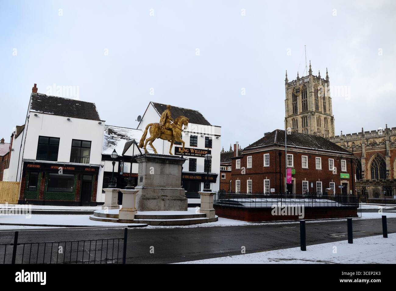 Hull Minster ist eine anglikanische Kirche im Zentrum von Hull. Die Kirche hieß Holy Trinity Church. East Riding of Yorkshire, England Stockfoto