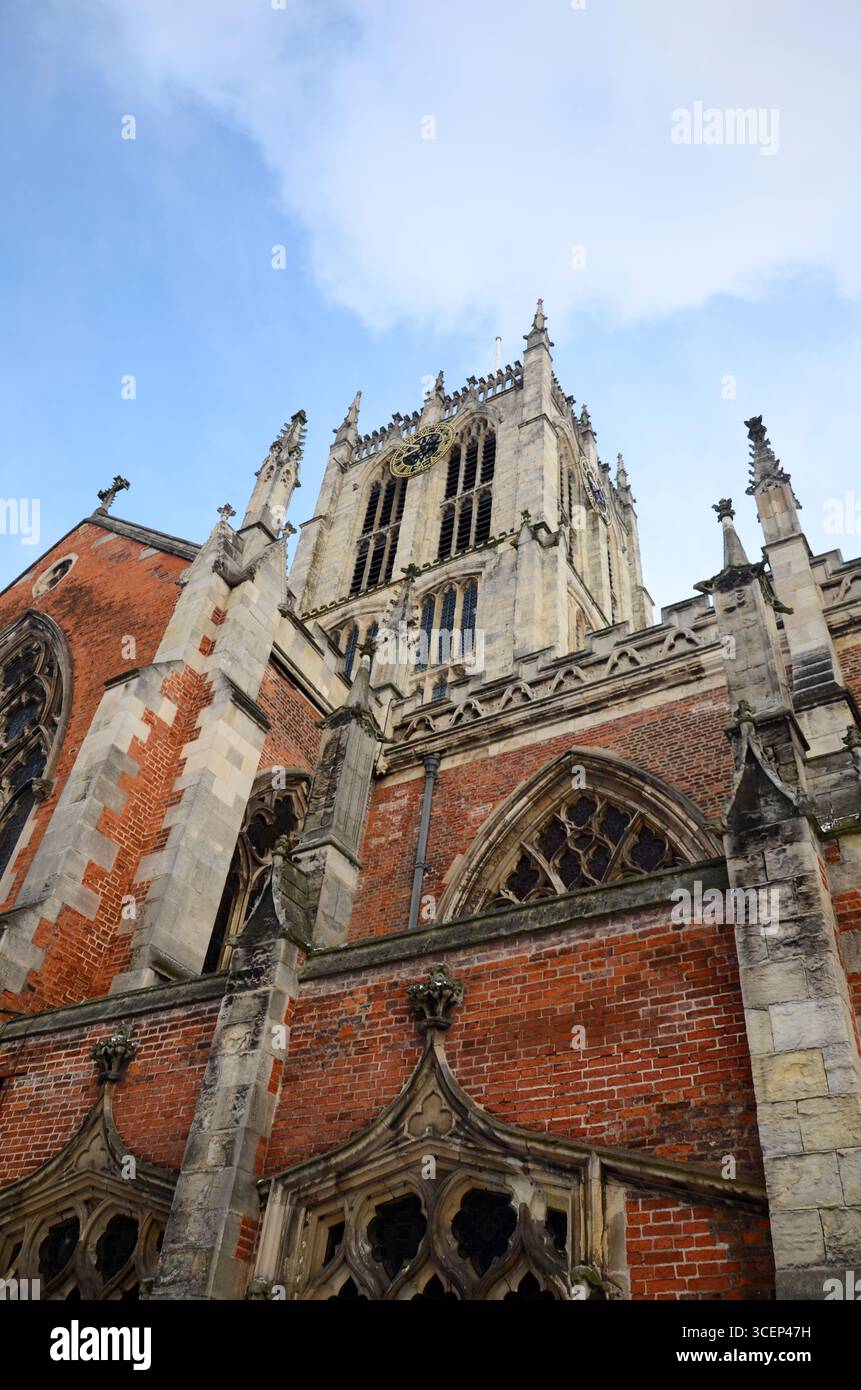 Hull Minster ist eine anglikanische Kirche im Zentrum von Hull. Die Kirche hieß Holy Trinity Church. East Riding of Yorkshire, England Stockfoto