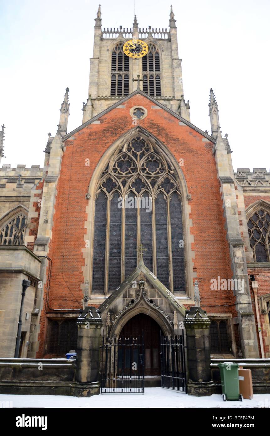 Hull Minster ist eine anglikanische Kirche im Zentrum von Hull. Die Kirche hieß Holy Trinity Church. East Riding of Yorkshire, England Stockfoto