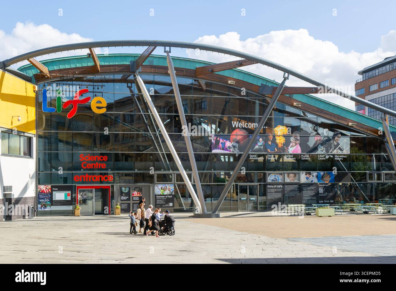 Life Science Centre Bildungsattraktion, Centre for Life, Times Square, Newcastle upon Tyne, Tyne and Wear, England, Großbritannien Stockfoto