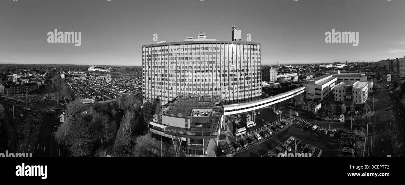 Luftaufnahme der Hull Royal Infirmary, Hull University Teaching Hospitals NHS Trust, Hull Stockfoto