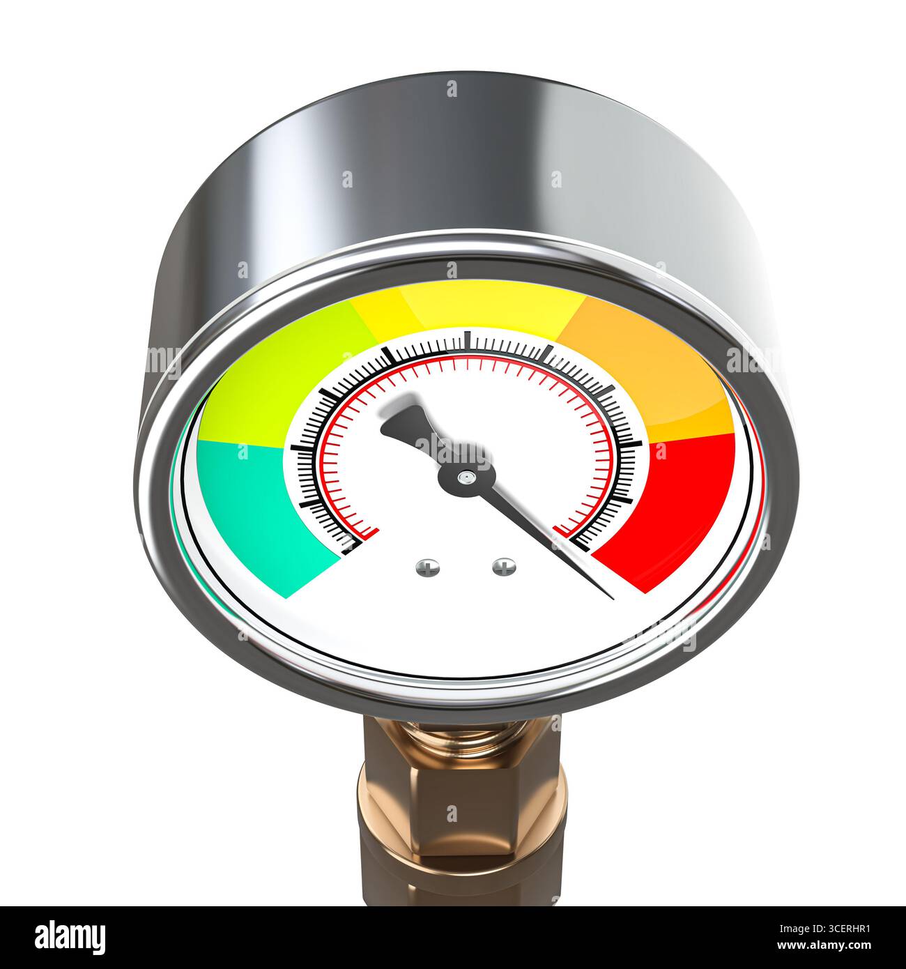 Manometer 3D transparenter Hintergrund Stockfoto
