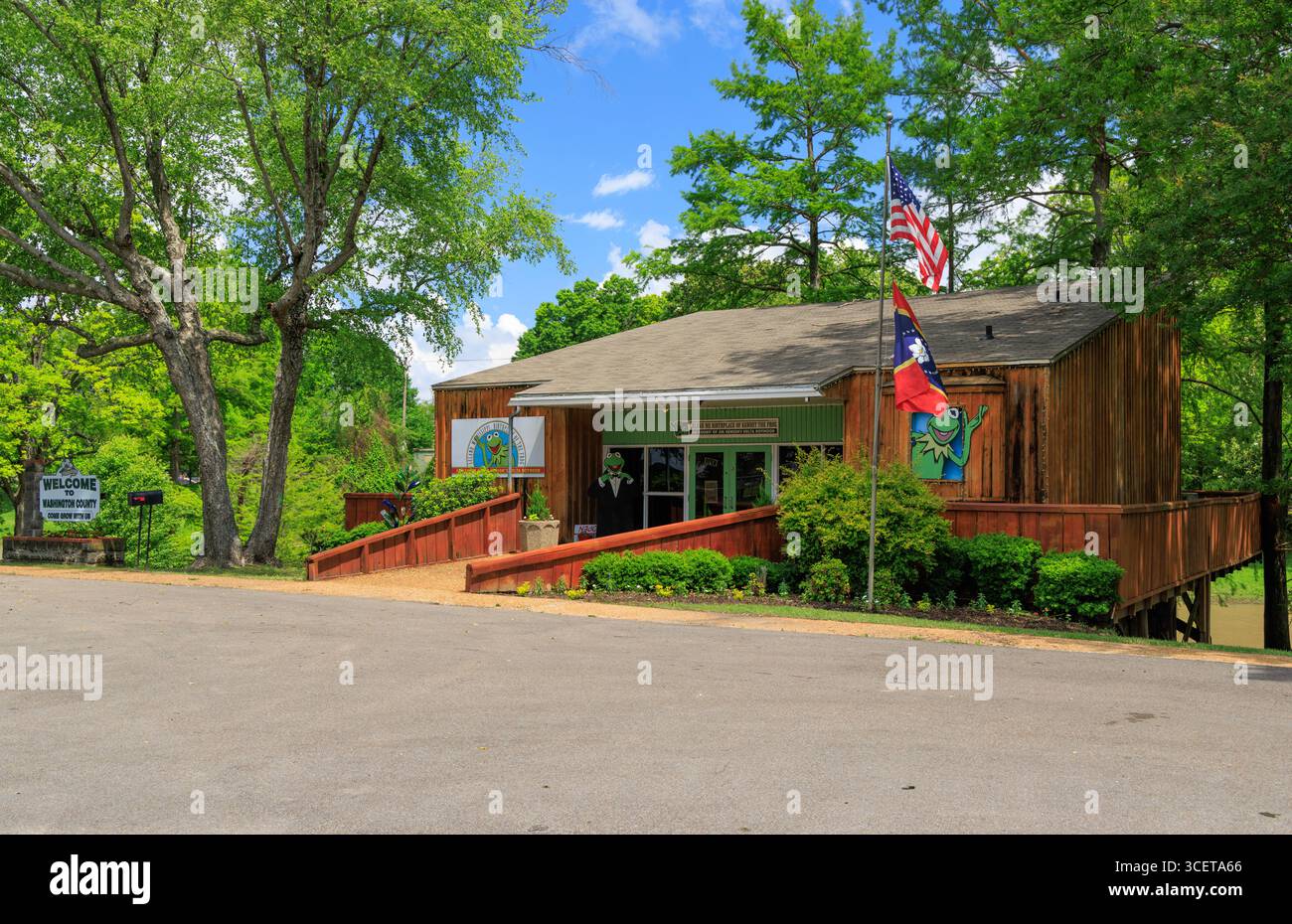 Geburtsort von Kermit dem Frosch, Leland, Mississippi, USA Stockfoto
