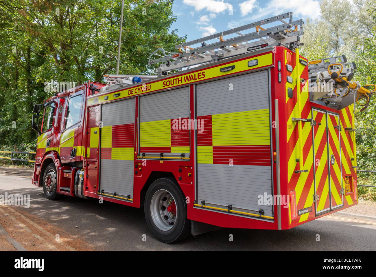 Feuerwehrauto South Wales (de Cymru), Großbritannien Stockfoto Feuerwehrauto South Wales (de Cymru), Großbritannien Stockfoto