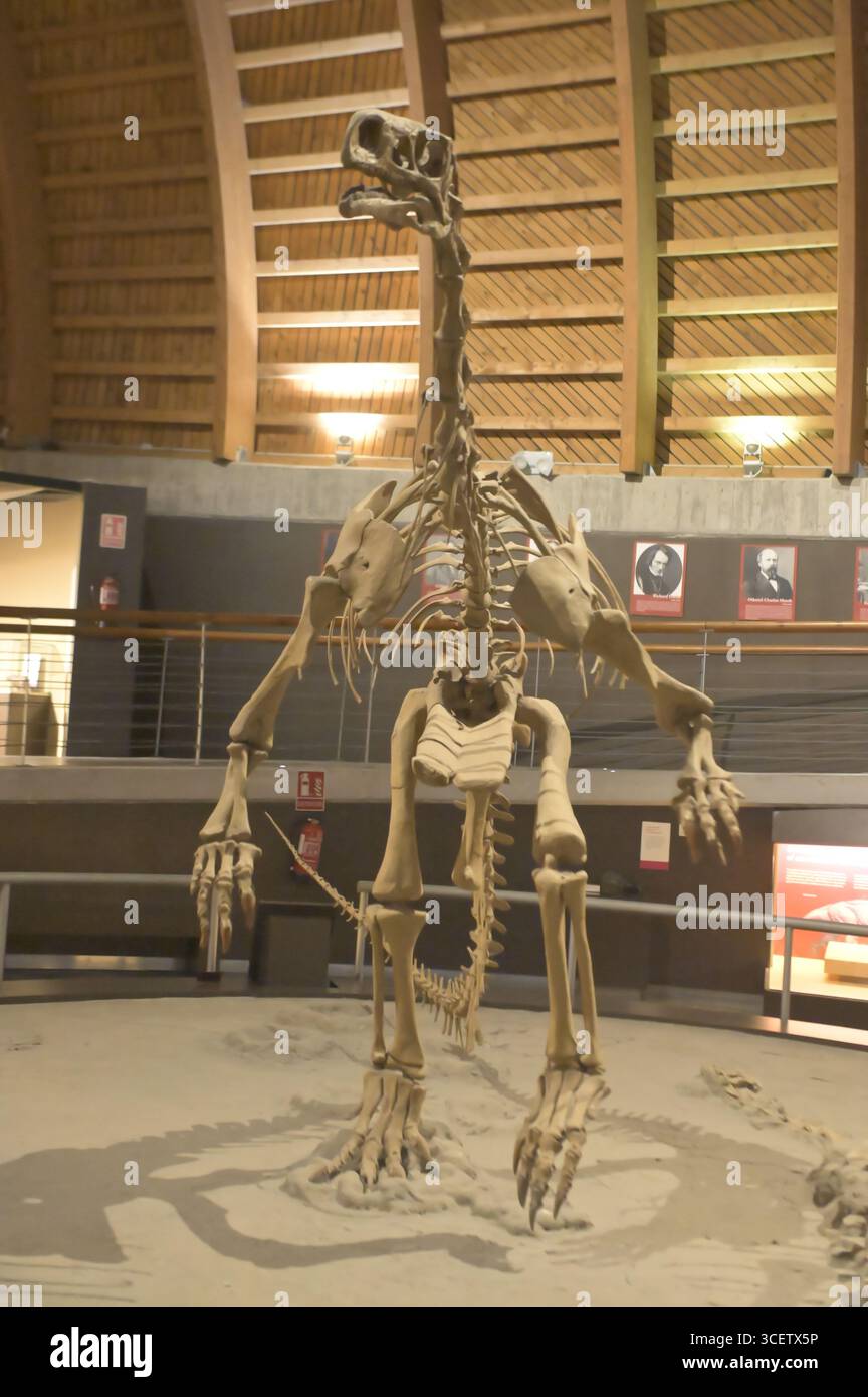 San Telmo, Asturien, Spanien. Museum der jurassischen Zeit von Asturien. Einer der wichtigsten Stätten der Welt mit echten Fossilien und großformatigen Modellen der spanischen Kantabrischen Küste. Quelle: Xan Gasalla/Alamy Live News. Stockfoto