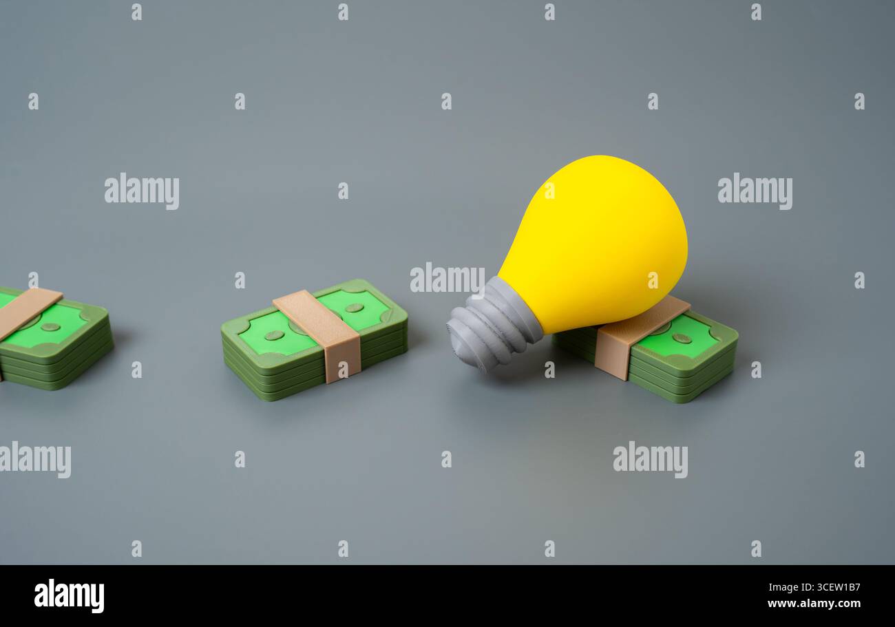 Eine rentable Idee. Umsatzgenerierung. Investitionsmöglichkeiten. Wachstumspotenzial. Skalierung von Unternehmen. Langfristiger Nutzen. Umsetzung von Stra Stockfoto